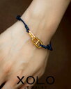 【XOLO / ショロ】JEWELRY ジュエリー / Anchor Link Silk Code Bracelet-Gold- (XOCB004G)NAVY☆6月19日発売!