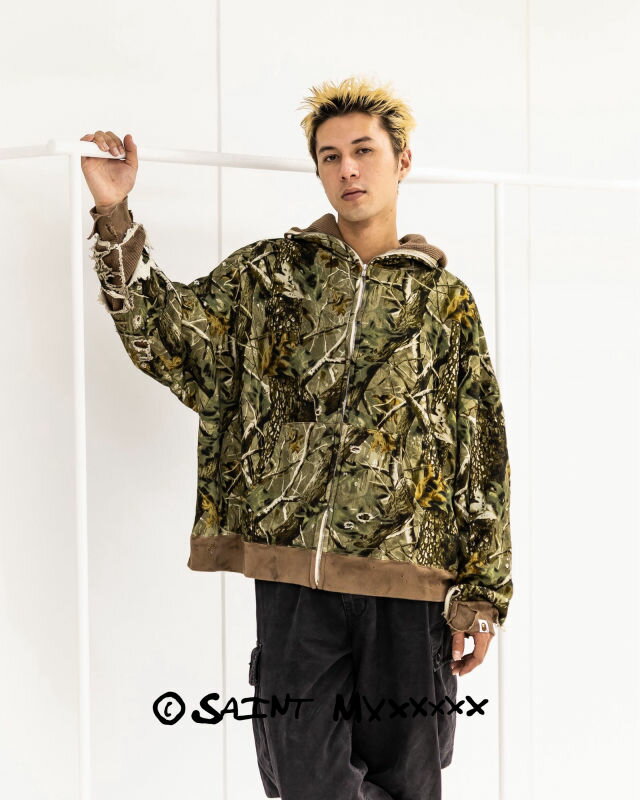 【©SAINT M×××××× / セントマイケル】BAPE_ZIP HOODIE/SAHARK/CAMO(SM-HR1-0000-C38) | フーディ パーカー