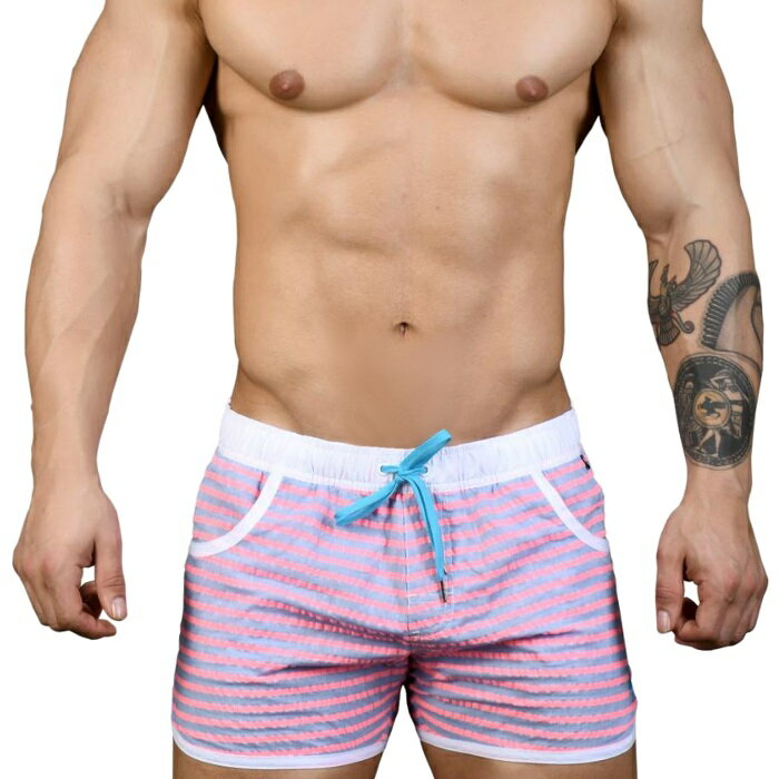 メンズ水着 海パン ブランド ショート丈 トランクスタイプ水着 男性水着 Andrew Christian アンドリュークリスチャン スイムショーツBarcelona Swim Shorts (7692)