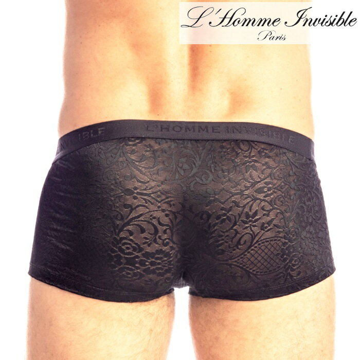 L'HOMME INVISIBLE ボクサーパンツ メンズ ローライズボクサー パンツ メンズインナー メンズ下着 ボクサーバンツ ブランド L'Homme Invisible ロームアンヴィジーブル Imperial レース メッシュ ボクサー (my39-imp-011)[M便 1/3]