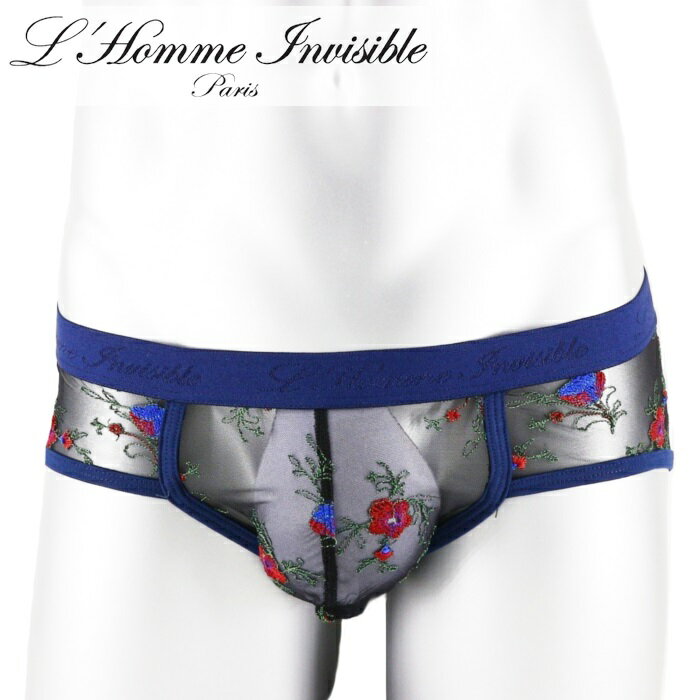 L'HOMME INVISIBLE ブリーフ メンズブリーフ メッシュ シースルー メンズローライズブリーフ ブリーフパンツ メンズ下着 メンズビキニ ロームアンヴィジーブル L'Homme Invisible Lanuitfleurie Black Bikini Briefs ビキニブリーフ(uw06-lnf-001)[M便 4/12]