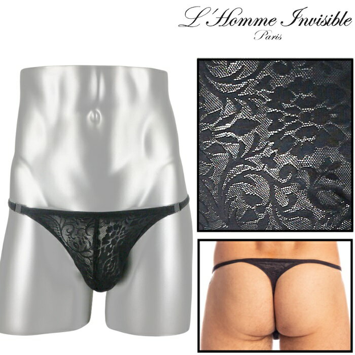 男性下着 Tバック 男性用Tバック 男性Gストリング G-string メンズTバック ロームアンヴィジーブル L'Homme Invisible Imperial レース メッシュTバック (uw21x-imp-001)[M便 1/3]