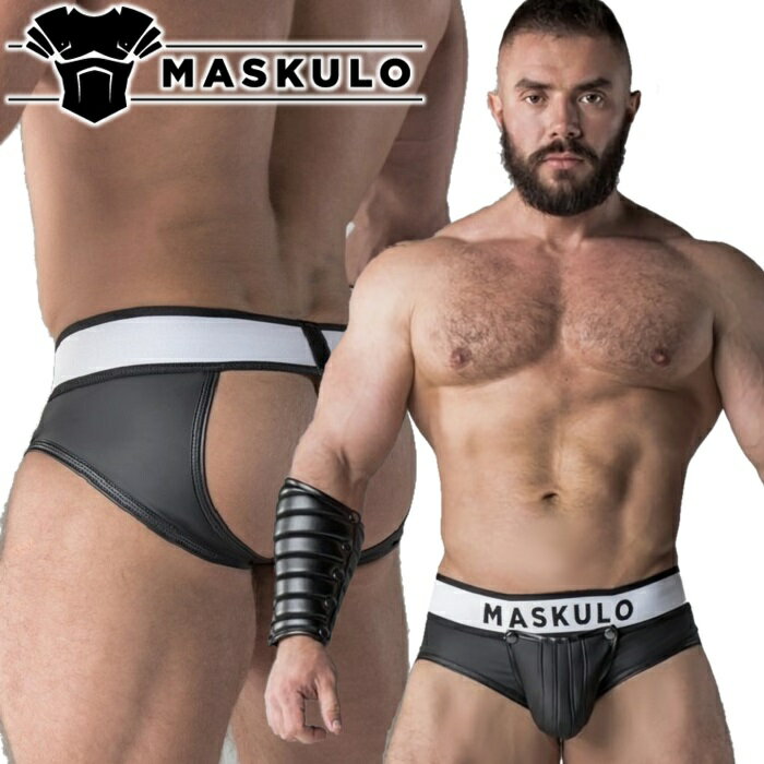 Maskulo【マスクロ】、男の魅力を100%引き出すような男性アパレルブランド。極寒の大地で育んだMaskuloは、ワイルドでタフなデザインで力強さを全面に出しています。 Maskuloの特徴は商品のコンセプトに合わせて、フェイクレザー、ラバーなど特殊の素材をふんだんに使用し、身に着けると男らしさが増していきます。また所々遊び心のあるデザインはいいアクセントとなり、きっとお気に入りの一枚になります。 ◆素材：90% ポリエステル、 10% エラステイン ◆洗濯・お手入れについて 　- 色落ち・色移りを避けるため、色柄の物は分けて洗濯してください。 　- 中性洗剤と冷水でやさしく手洗いしてください。 　- ボタンまたは金具のついている商品は、水に15分以上浸けないでください。 　- 洗濯後、ボタンまたは金具の部分は乾いた布で水気を取ってから、 　　商品を直射日光の当たらない風通しの良い場所で乾かしてください。 　- ドライクリーニングは避けてください。 　- 漂白剤の使用は避けてください。 ■ 弊社他店舗と在庫共有している為、ご注文頂いた商品が品切れの場合がございます。ご了承下さい。 ■ モニターディスプレイの表現上、実物と色・イメージが多少異なることがございます。あらかじめご了承ください。 ◆ 目玉商品 ◆注文欄表記サイズ 対応する日本サイズ ウエスト XS XS〜S 71〜77cm S S〜M 76〜82cm M M〜L 81〜87cm L L〜XL 86〜92cm