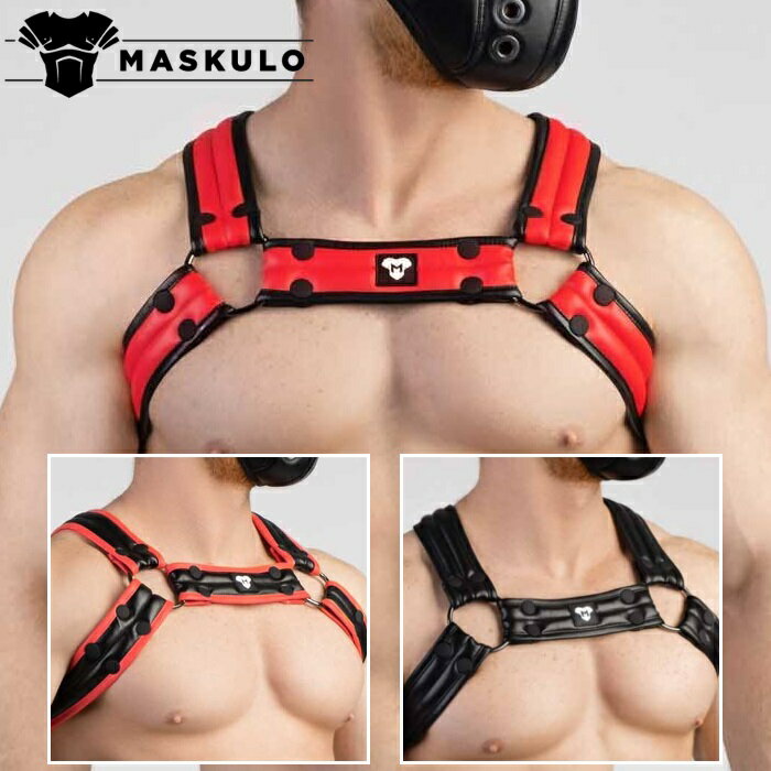 男性用ハーネス メンズ レザー風 フェイクレザー ボンテージ コスプレ ステージ パーティ Gogo 衣装 Maskulo マスク…