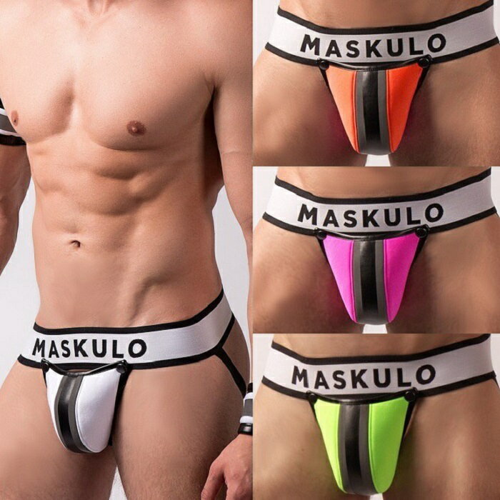 ローライズジョックストラップ ケツワレ ケツ割れ メンズ アンダーウェア Maskulo マスクロ ジョックストラップ(男性下着ma-js30neon)[M便 1/3]