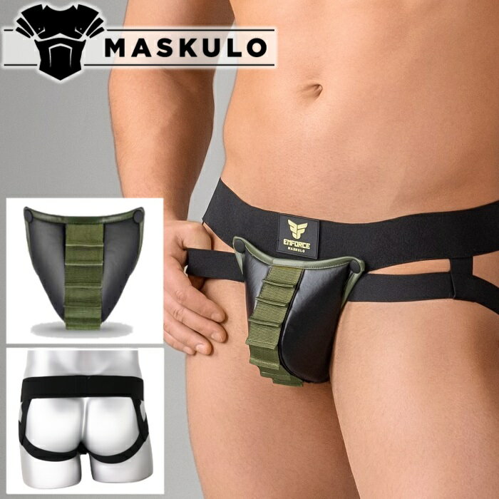 ローライズジョックストラップ ケツワレ ケツ割れ メンズ アンダーウェア レザー風 Maskulo マスクロ ジョックストラ…