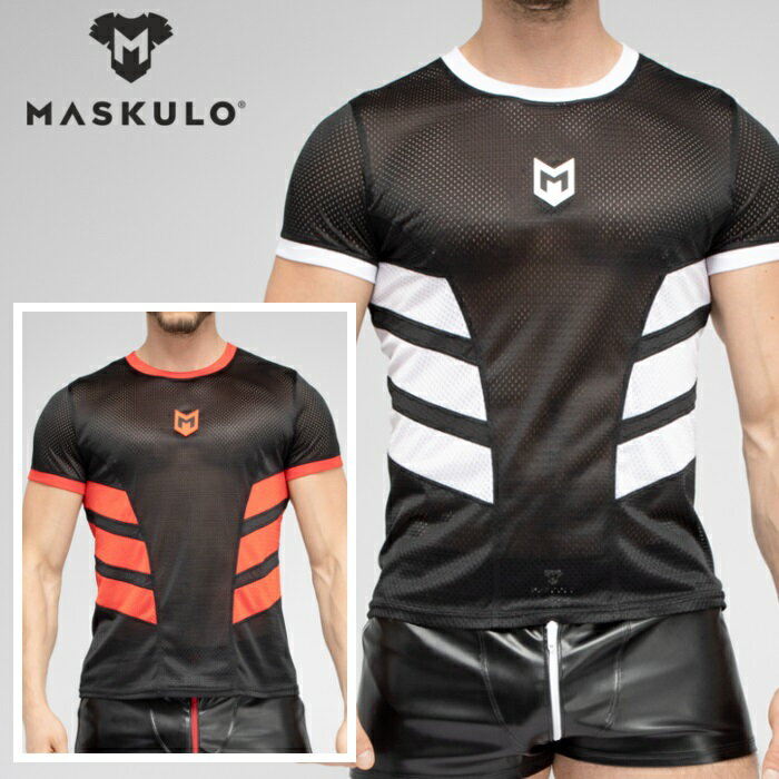 メンズ メッシュ Tシャツ ジムウェア トレーニングウェア ジョギング スポーツ Maskulo マスクロ SKULLA(ma-ts071)