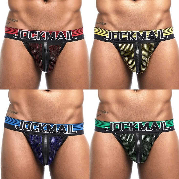 ジョックストラップ メンズ ジョック ケツ割れ ケツワレ ローライズ ラインストーン スパンコールJockMail(男性下着jm222)