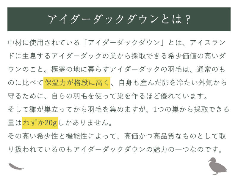 アイダー羽毛掛け布団 羽毛掛布団 シングルロン...の紹介画像3