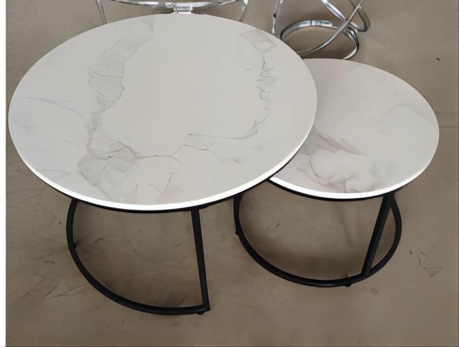 ネストテーブル 2個セット 入れ子式 大理石柄 テーブル セータテーブル 円型テーブル ローテーブル 大理石調 ローテーブル コーヒーテーブル リビングテーブル セーターテーブル おしゃれ 一人暮らし リビング ダイニングテーブル シンプル
