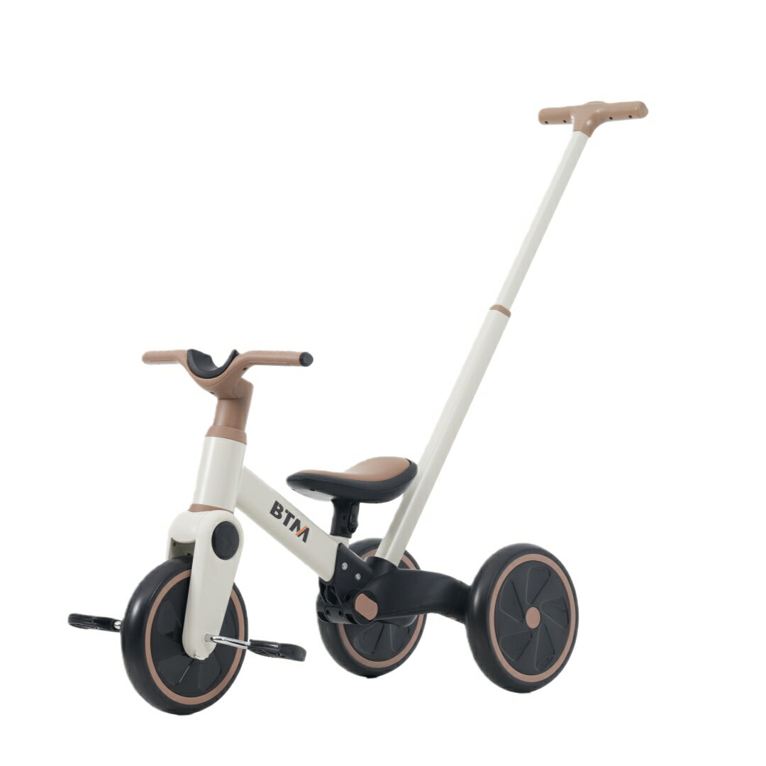 【BlackFriday限定クーポン利用！】【新作予約】子供用三輪車 4in1 かじとり バランスバイク 足けりバイク ベビーカー 手押し棒 BTM 4way 3輪 二輪車 出かけ お散歩 ペダル付き コントロールバー付き 三輪車 自転