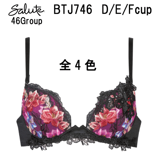 25％OFF【送料無料】ワコール サルート＜46グループ＞3/4カップ ブラジャー D/E/Fカップ（フロントエックスプラスブラ）Wacoal Salute BTJ746 slt76-v
