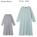 30%OFF【送料無料】ワコール セール アツコマタノ 2024秋冬<猫>ロング袖・ロング丈(ふくらはぎ付近)ラウンドネック ワンピース(綿100%)HNX56...