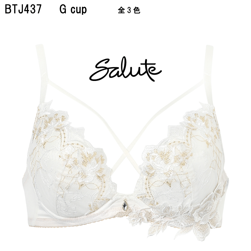 Rakuten - 22％OFF【送料無料】ワコール サルート＜37グループ＞3/4カップ ブラジャー（Viva Lineブラ）Gカップ Wacoal Salute BTJ437