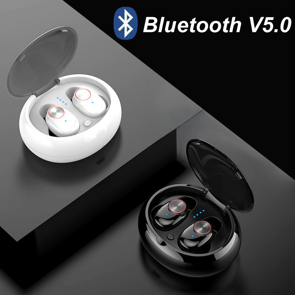 最先端Bluetooth5.0 完全ワイヤレスイヤホン ワイヤレスイヤホン 累積25時間駆動 IPX4防滴 日本語音声案内 日本語説明書 ステレオサウンド ワイヤレス ヘッドセット PSE取得済み iPhone Android対応 COOPO CP-V5