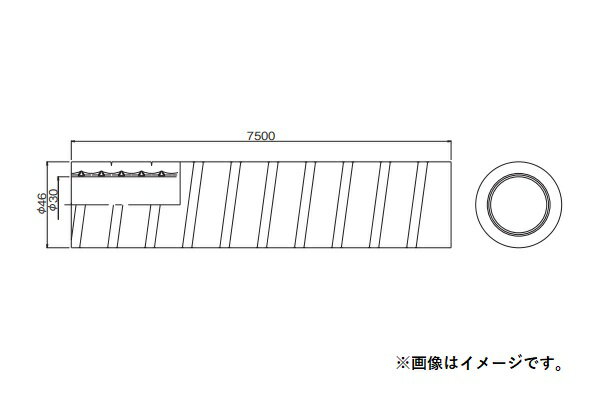 ダイキン　KPMH997B075　ハウジングエアコン 加湿用ホース（高断熱） 7.5m入（内径φ30） 別売品 （KPMH997A075）の後継品 [♪▲]