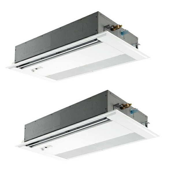 三菱 PMZX-ZRMP80SFF5 業務用エアコン 1方向天井カセット スリムZR 同時ツイン P80形 3馬力 単相 200V ワイヤード ♪∀