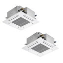 三菱 PLZX-ZRMP112G5 業務用エアコン 4方向天井カセット コンパクトタイプ スリムZR 同時ツイン P112形 4馬力 三相 200V ワイヤード ♪∀