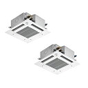 三菱 PLZX-ZRMP112GF5 業務用エアコン 4方向天井カセット コンパクトタイプ スリムZR 同時ツイン P112形 4馬力 三相 200V ワイヤード ♪∀