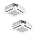 三菱 PLZX-ZRMP160HLF5 業務用エアコン 4方向天井カセット i-スクエアタイプ スリムZR 同時ツイン P160形 6馬力 三相 200V ワイヤレス ♪∀