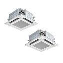 三菱 PLZX-ZRMP224HFG5 業務用エアコン 4方向天井カセット i-スクエアタイプ スリムZR 同時ツイン P224形 8馬力 三相 200V ワイヤード ♪∀