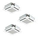 三菱 PLZT-ZRMP160HLF5 業務用エアコン 4方向天井カセット i-スクエアタイプ スリムZR 同時トリプル P160形 6馬力 三相 200V ワ...