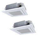 日本キヤリア/旧東芝 GUSB16014PMUB 業務用エアコン 天井カセット 4方向 プラズマ空清 スーパーパワーエコゴールド ツイン P160 6馬力 20...