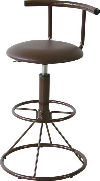 東谷 PC-105BR キリク キッチンハイチェア W41×D44×H74-85×SH57-68 [♪]