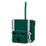 電設資材 パナソニック　WN11122G1　15A埋込アース付コンセント 接地リード線付 接地送り端子なし 緑 受注生産品 [§]