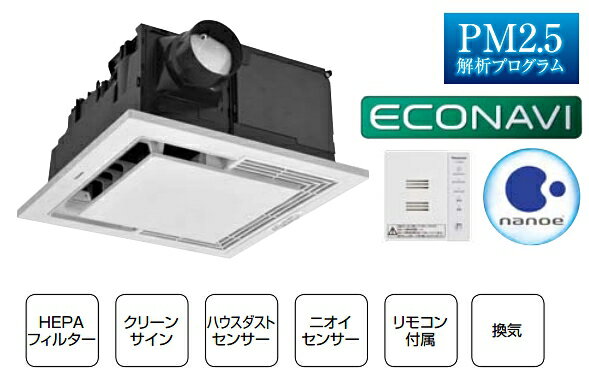 パナソニック　F-PDM20　空気清浄機 天井埋込形 ナノイー搭載 ～10畳用 天井埋込形空気清浄機エアシー 換気機能付 [◇]