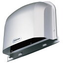 日本キヤリア 換気扇 システム部材/優良住宅部品 外壁用端末換気口(パイプフード) DV-142LYB φ100用 ステンレス製(ガラリ付) 長型 シルバーメタ...