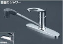 混合栓 KVK KM5091TF 流し台用シングルレバー式シャワー付混合栓