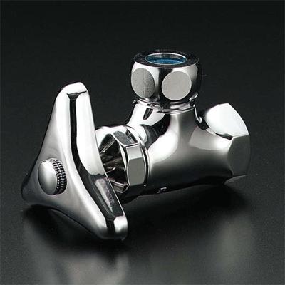 止水栓 KVK　K6-P5　アングル形止水栓 銅パイプ ニップル ワンなし 固定こま