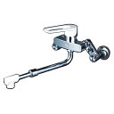 KVK MSK110KRJRS 楽締めソケット付シングルレバー式混合栓 伸縮自在パイプ付