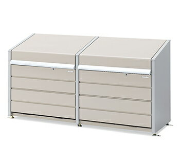 イナバ物置 ダストボックスミニ連結タイプ　DBN-106PL-2　パネル床タイプ 容量：約400L×2 受注生産 [♪▲§【店販】]