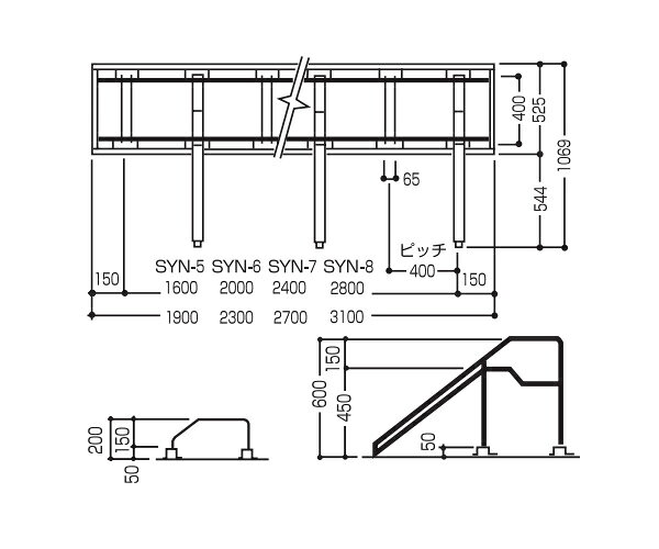 イナバ物置 『※関東限定※』 SYN-6 自転車置場 オプション サイクルホルダー 6台収...