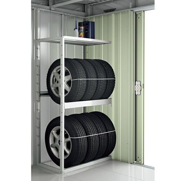 イナバ物置 『※関西限定※』 TTW-2H タイヤラック(扉裏部専用) 壁2枚分 引込み式2枚戸用 オプション FORTA関連 ♪『本体同時注文のみ』