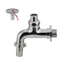 水栓金具 カクダイ 703-009-20 共用カップリング付き横水栓(かぎ式)
