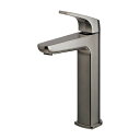 カクダイ 183-357B-DS 水栓金具 シングルレバー混合栓 ミドル AVALO ブレードホース 逆流防止機能なし ダークシルバー