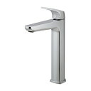 カクダイ 183-357C-CH 水栓金具 シングルレバー混合栓 トール AVALO ブレードホース 逆流防止機能なし