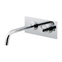 カクダイ 729-001B-CH 水栓金具 壁ユニット水栓 ロング VARUNA 90°ハンドル開閉