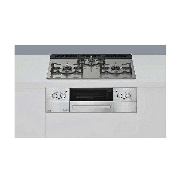 リンナイ RHS31W33L25RSTW ビルトインコンロ 幅60cm BEIZ(ベイズ) 強火力(左・右) カームシルバー ♪