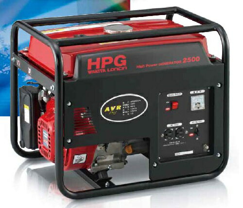 ワキタ ガソリン発電機　HPG2500-6　ゼネレーター AVR 60Hz 2300W メイホーシリー...
