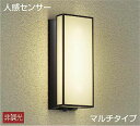 大光電機(DAIKO) DWP-39599Y アウトドアライト ポーチ灯 LED内蔵 非調光 電球色 人感センサー マルチタイプ 防雨形 ブラック