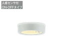 コイズミ照明 AU50485 アウトドアライト LED一体型 非調光 電球色 防雨型 人感センサ付 ON-OFFタイプ ホワイト