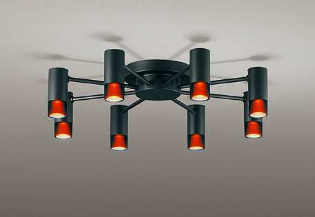 オーデリック OC257195R シャンデリア 8畳 調光 調光器別売 LED一体型 電球色 マットブラック