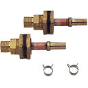 配管用品 三栄水栓 T431-2S-10A ユニット貫通金具 一口循環接続