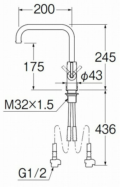 【最安値挑戦中！最大25倍】水栓金具 三栄水栓　K87410JK-S-MDP-13　ワンホールシングルレバー式 シングルワンホール混合栓 キッチン用 寒冷地用 マットブラック [□]