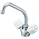 水栓金具 三栄水栓 K811-W-23 ツーバルブワンホール混合栓