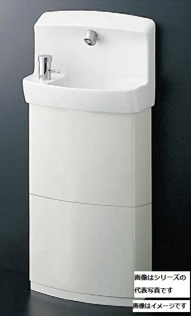 TOTO 手洗器　LSW870APFRMR　壁掛手洗器セット 自動水栓(単水栓 発電タイプ) 壁給水 壁排水 Pトラップ (トラップカバー、水石けん入れ付)